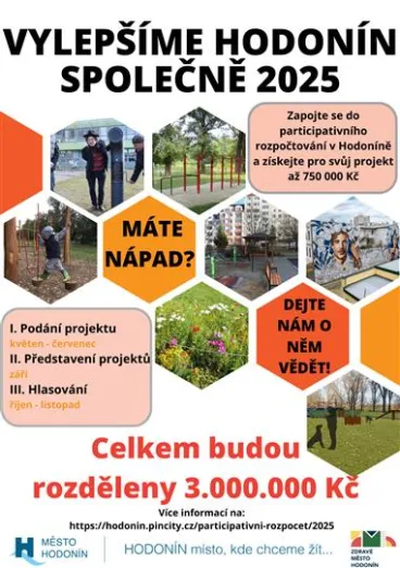 Občané mohou vylepšit Hodonín prostřednictvím participativních projektů