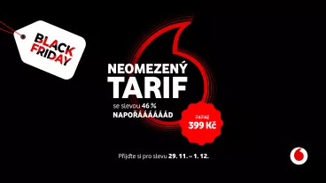 Neomezený mobilní tarif za 399 korun! Blíží se Black Friday nabídka od Vodafonu