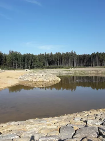 Ve státních lesích na Trutnovsku se napouští nová vodní nádrž Soutok