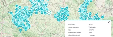 V mapě zjistíte, kde je váš spoj. Zobrazujeme polohu všech našich vlaků i autobusů