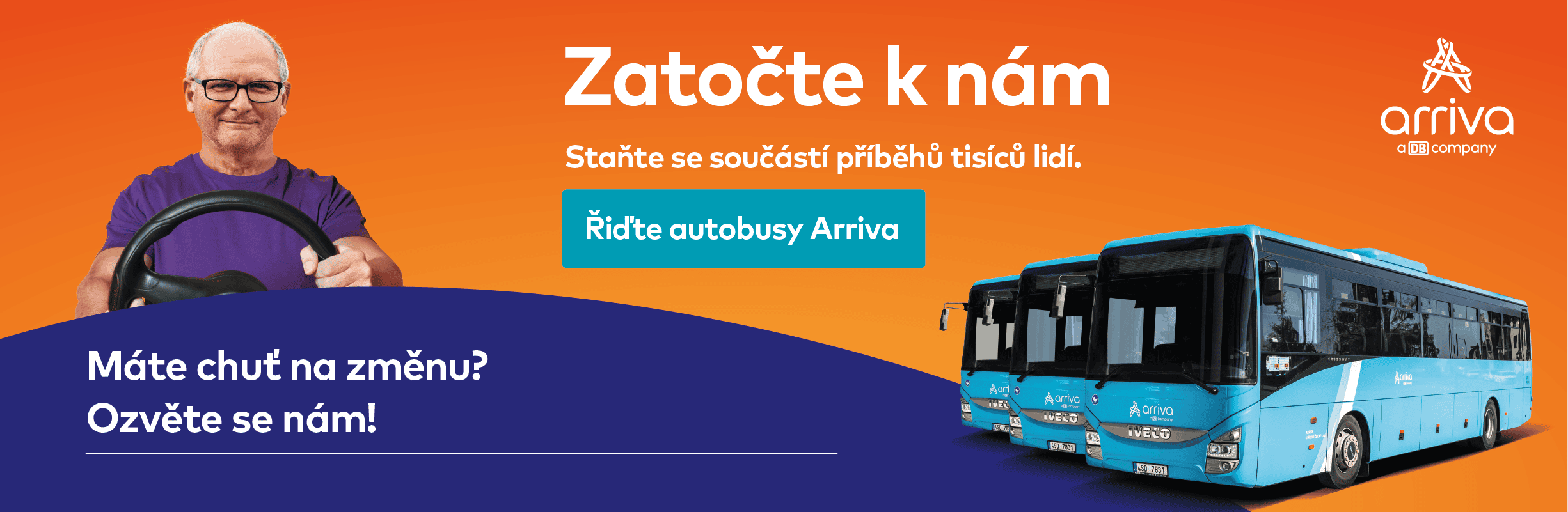 Zatočte k nám: Symbolem volantu spouští Arriva náborovou kampaň na řidiče