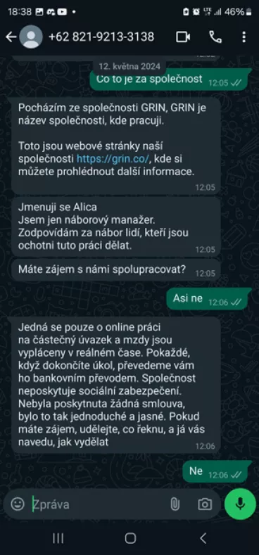 Pozor na „práci“ od kyberšmejdů, ať se jedním z nich nestanete!