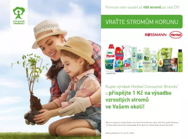 ROSSMANN spouští další ročník projektu „Vraťte stromům korunu“, který přispívá k zelenější České republice