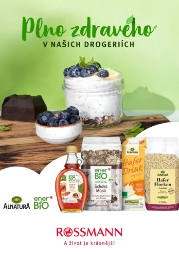 Drogerie ROSSMANN nabízí široký a kvalitní sortiment zdravé výživy. Zákazníci zde mohou nakoupit vedle zavedené značky enerBiO nově také produkty Alnatura